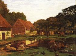 Farm Courtyard in Normandy, Claude Monet